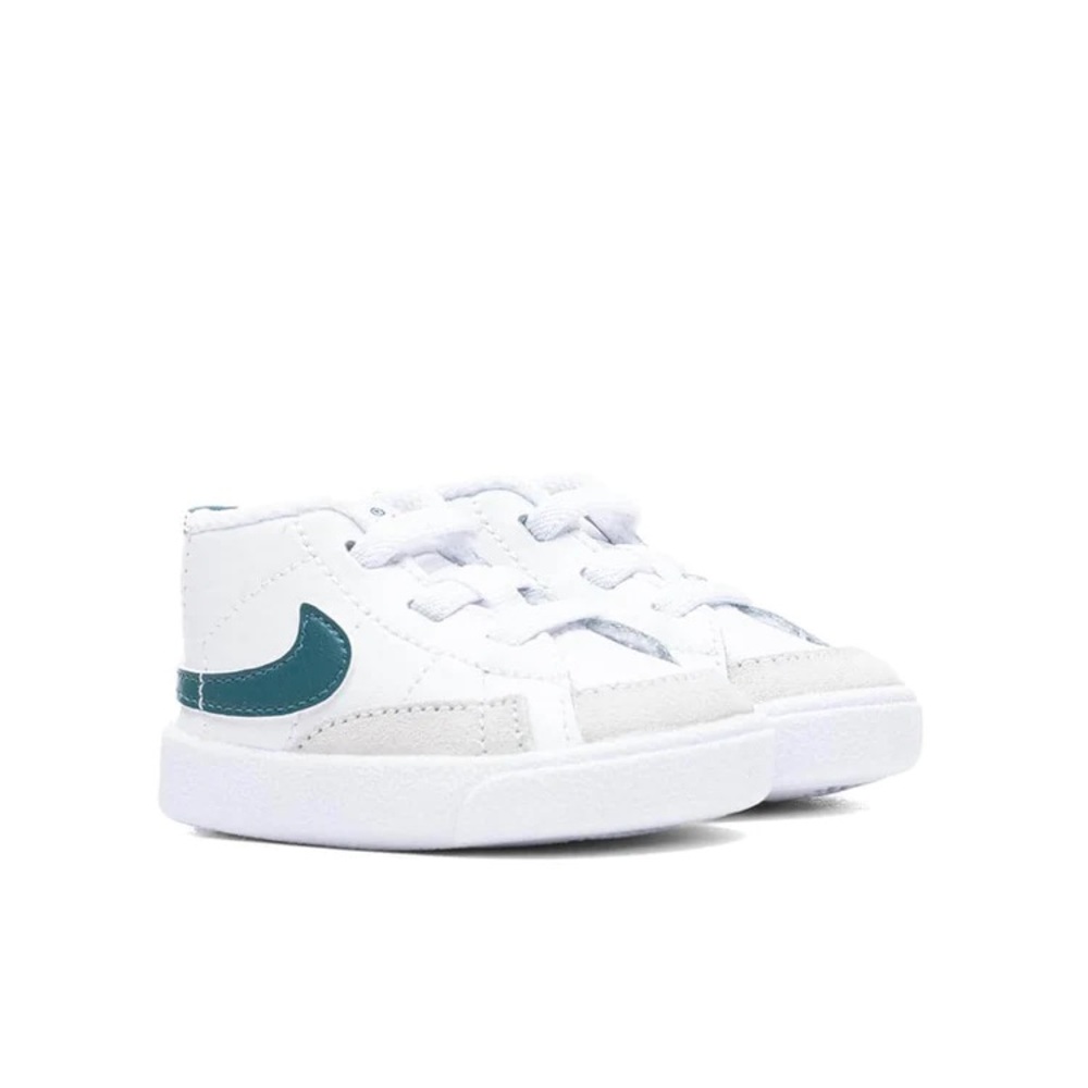 Nike Blazer Mid Crib Bootie - White/Dark Teal Green